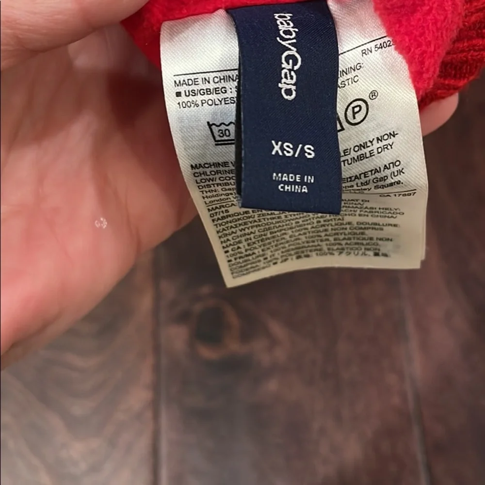 Red Baby Gap mittens